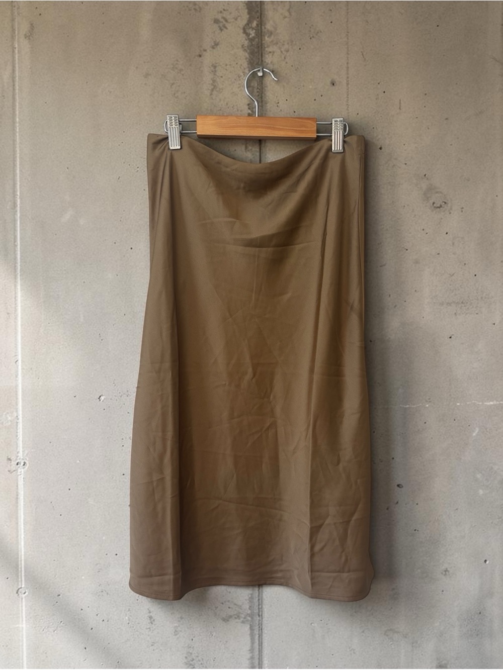 J. Crew Gweneth Skirt Olive-Tone Midi Skirt